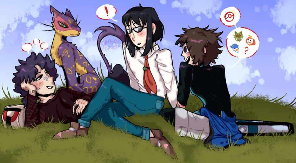 commission of liepard, cheren, nate & hugh from 'pokemon: black/white 2', dec 4 : 2022